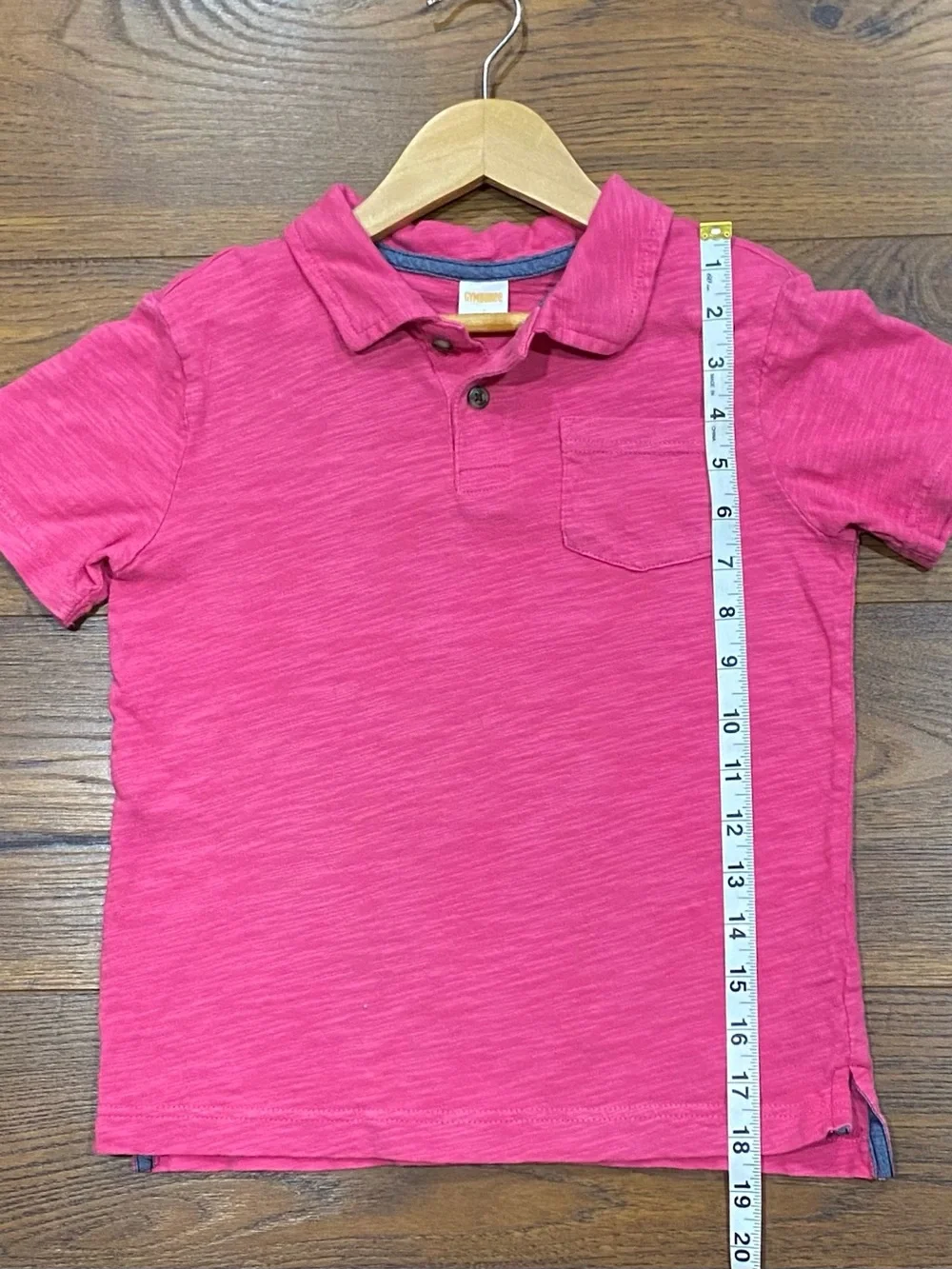 Gymboree Boys Bright Pink Short Sleeve Slub Polo Top Size 7